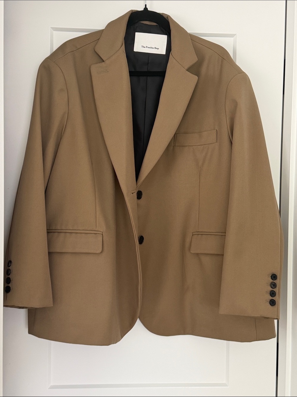 The Frankie Shop Oversized Women's Blazer Jacket in Taupe OS - Picture 2 of 3